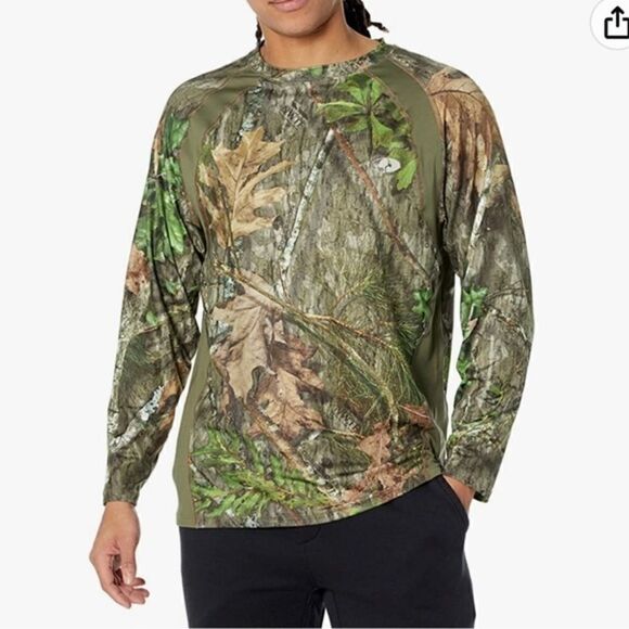 Mossy Oaks No Fly Zone Camouflage Long sleeve shirt, Insect Repellent Size XL - Picture 3 of 8